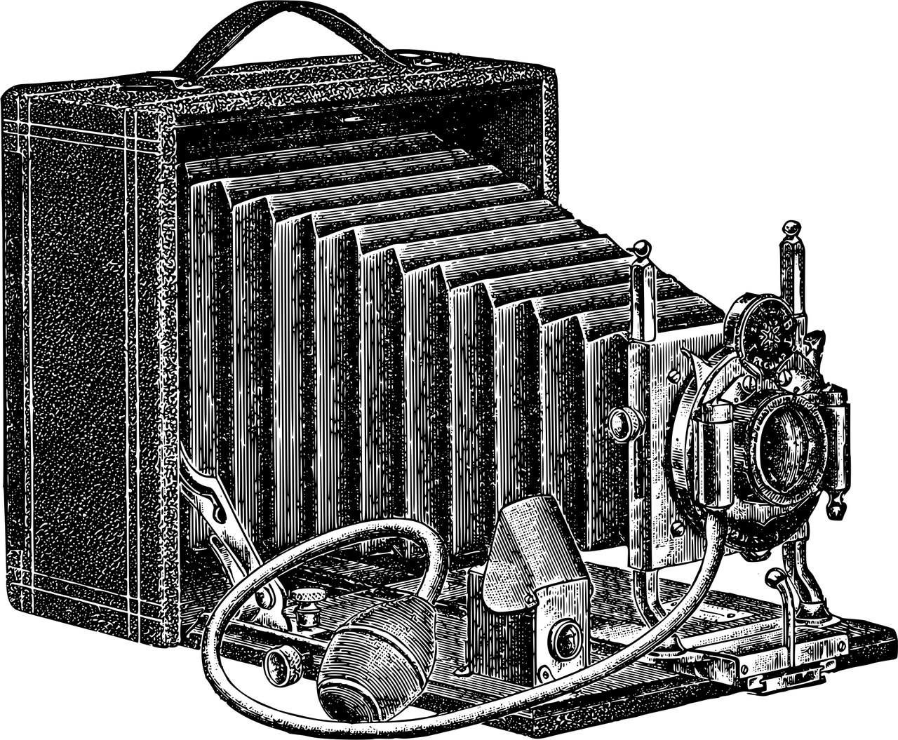 a drawing of a camera